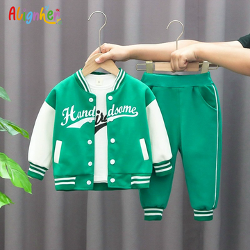 Toddler Boys Varsity Jacket and Pants Set | 2-Piece Handsome Outfit