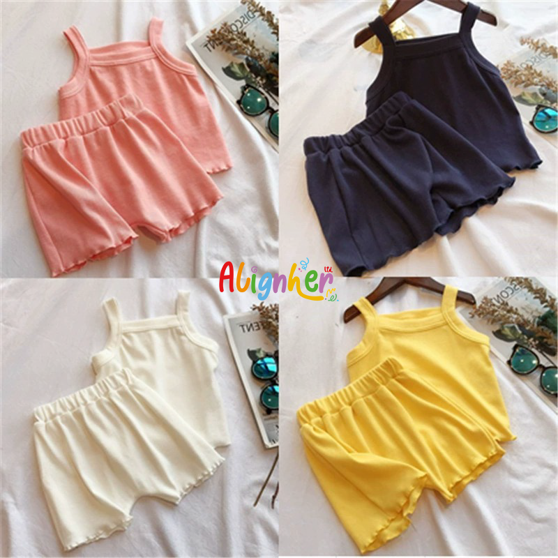 Toddler Girls Summer Outfit | 2-Piece Top and Shorts Set