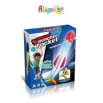 STEM Foam Three Rocket Launcher Set for Kids – Outdoor Stomp Rocket Toy with Adjustable  Launcher for Learning Angles and Trajectory