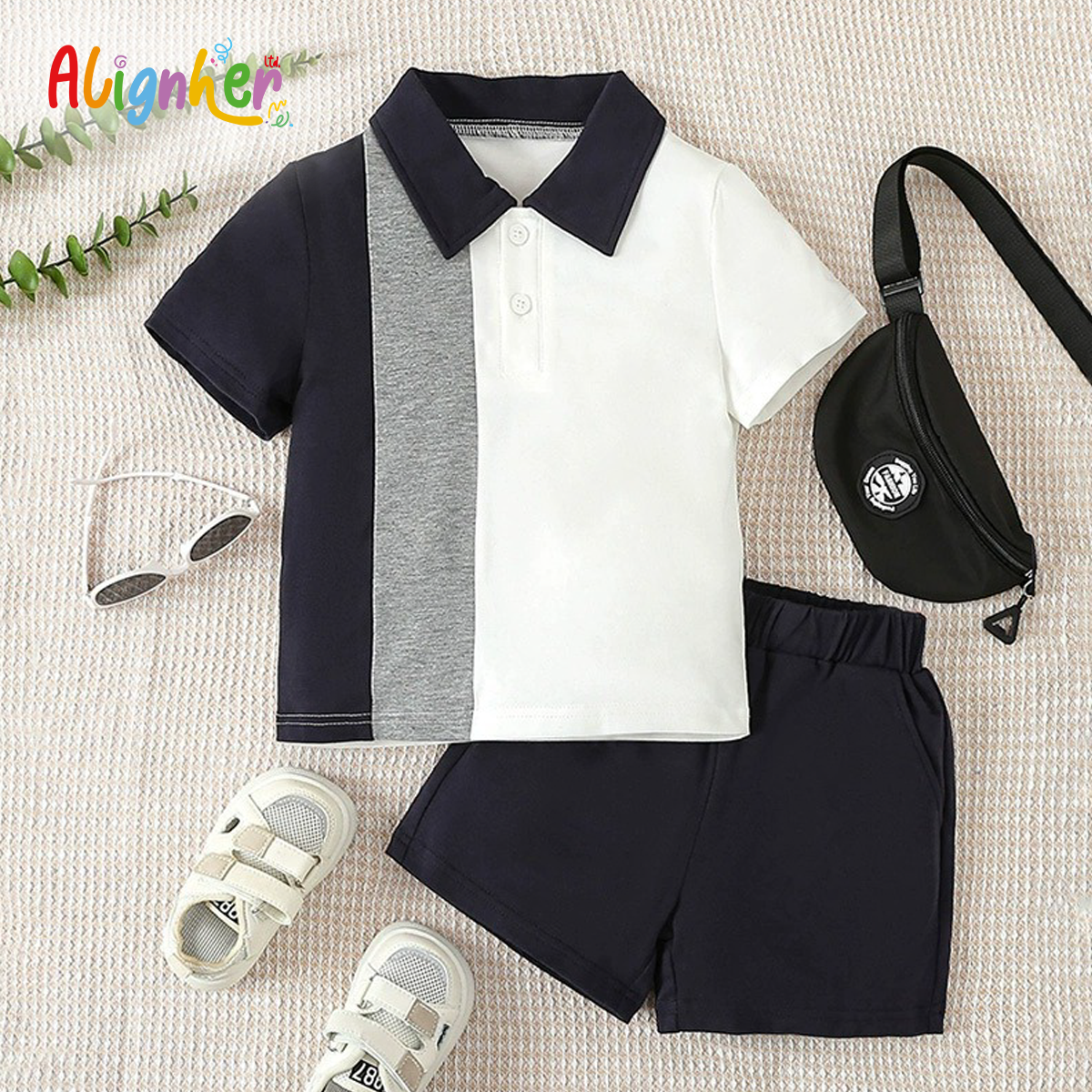 Toddler Boy Polo T-Shirt and Shorts Set – Summer Casual Outfit for Kids
